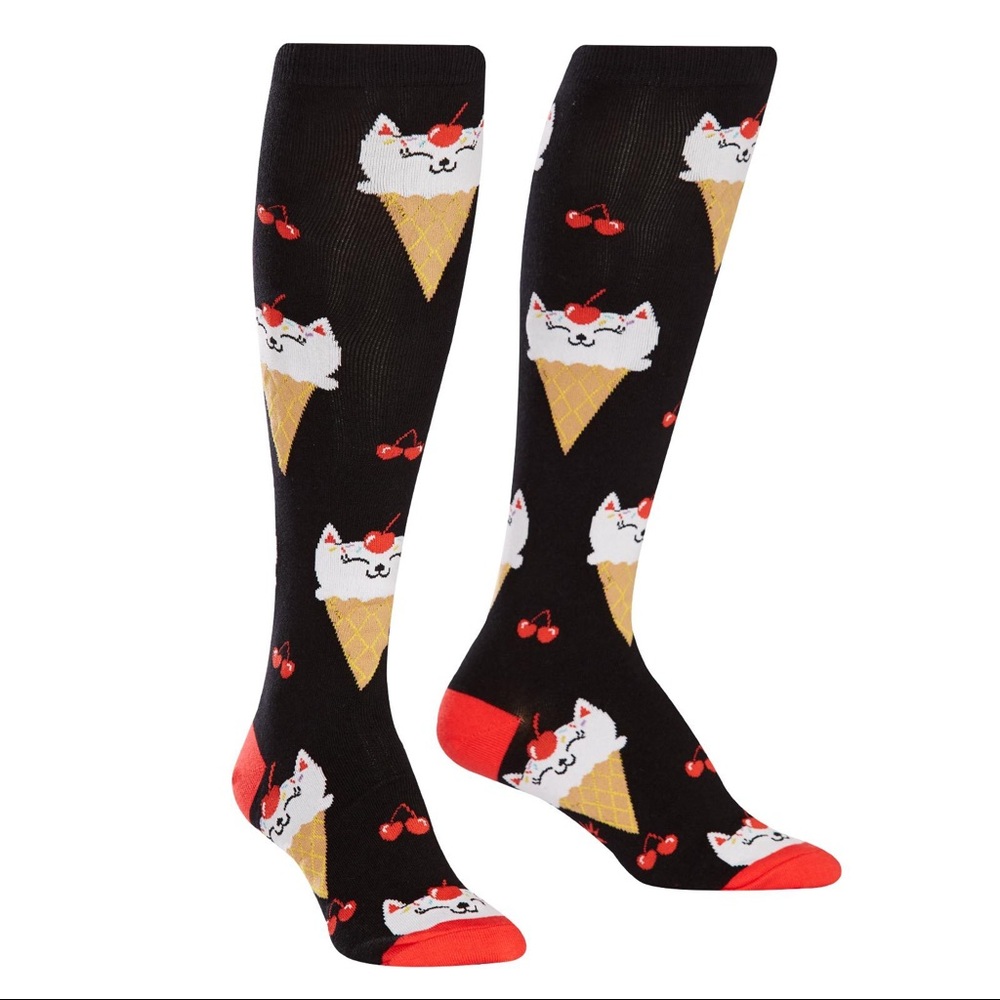 NWT Sock It To Me Knee High Cat Socks